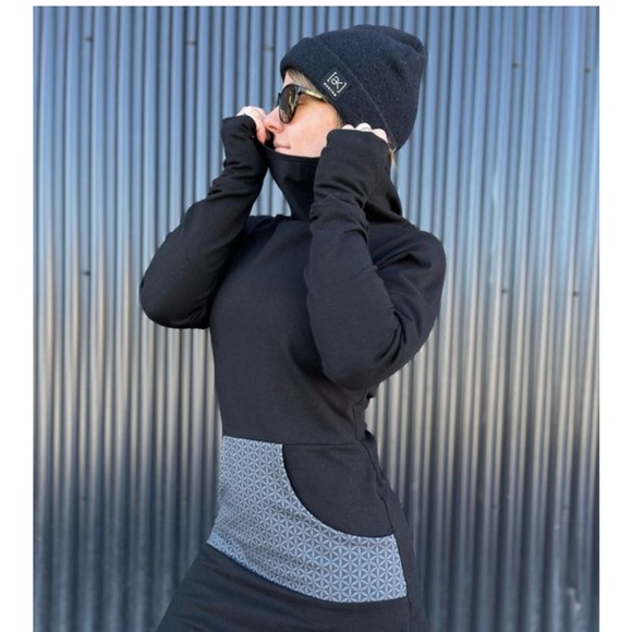 Seam Of Life Hemp Organic Cotton Hoodie Dress / size small - Picture 12 of 13